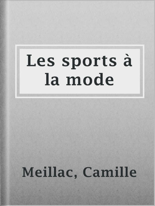 Imagen de portada para Les sports à la mode